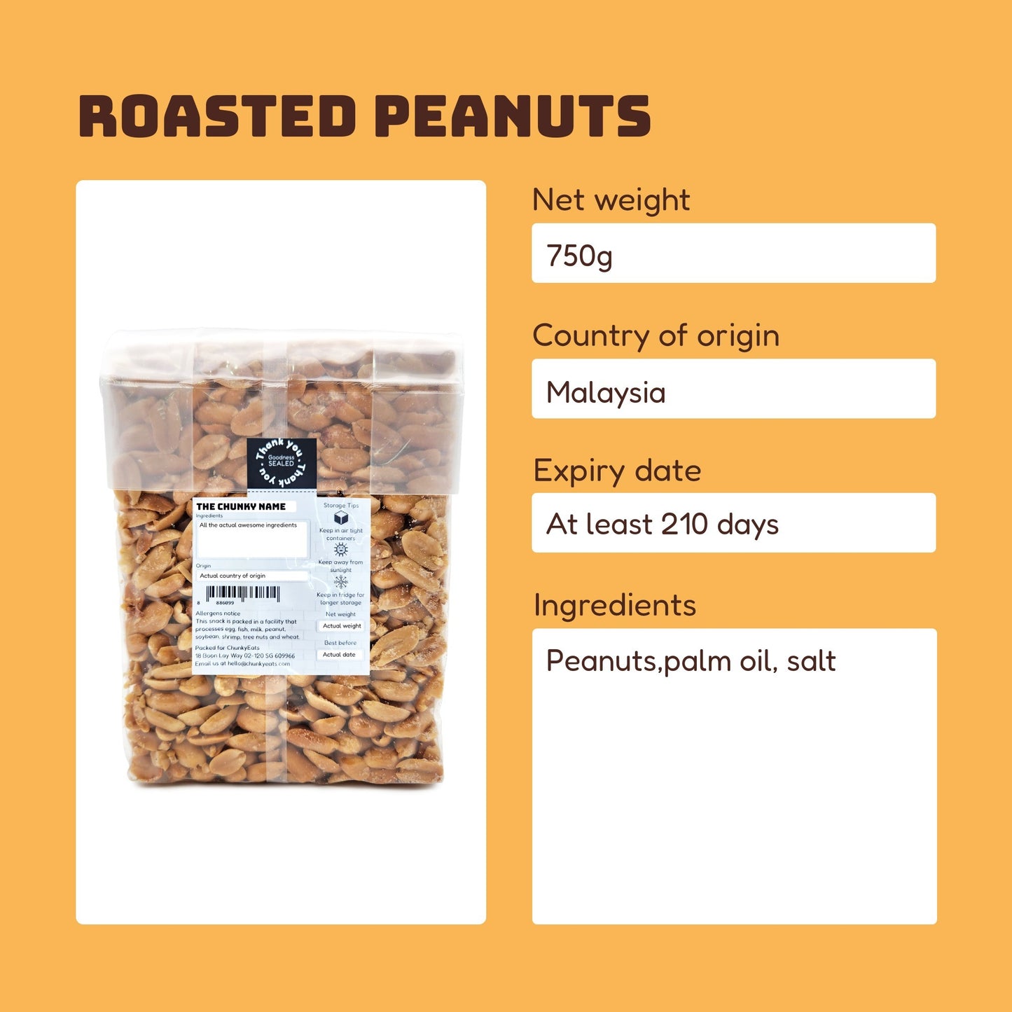 Roasted Peanuts 750g