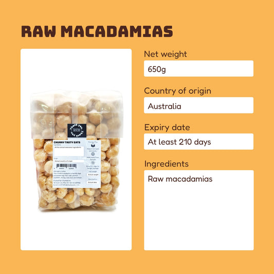 Raw / Baked Australian Macadamias 650g